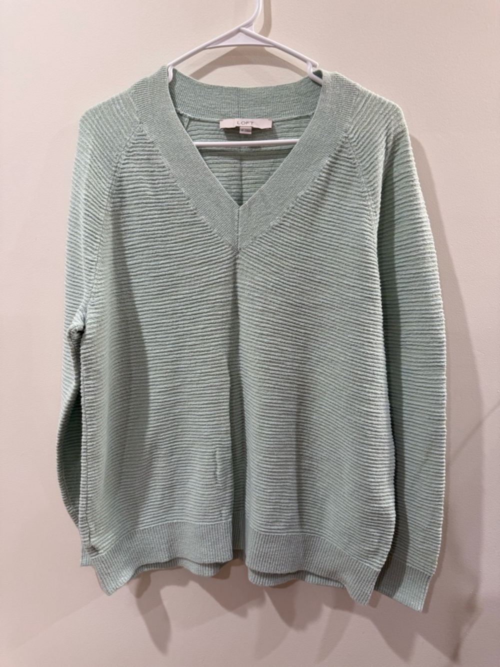 LOFT V-Neck Ribbed Sweater